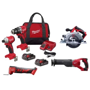 Milwaukee M18 18V Lithium-Ion Brushless Cordless Compact Drill/Impact Combo Kit - Picture 1 of 12