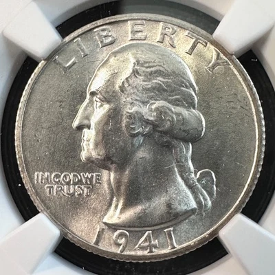 1941-S Washington Silver Quarter 25C NGC MS 66 Coin Silver - Image 1 of 4