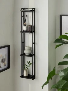 NEXT 4 Tier Slimline Wall Shelf Shelves Bronx Black - Brand New - Picture 1 of 3