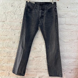 Vintage Y2K Abercrombie & Fitch Straight Jeans Herren W30 L 32 Faded Black  - Bild 1 von 12