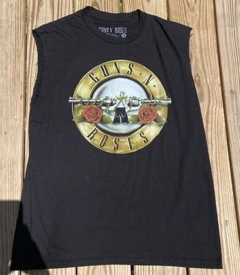 Camiseta sin mangas negra Guns n Roses Y2K Logo Punk Rock Band talla L Foto 1 de 4