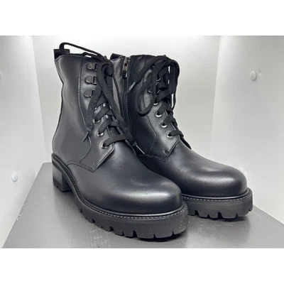 Nuevas con etiquetas LA CANADIENNE Montreal Clover Botas de Combate Extralite Cuero Negro 6.5 $535 Foto 1 de 4