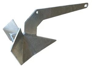 Delta Style Boat Anchor Plough Fixed Head Galvanised 5kg Fishing Mooring - Picture 1 of 5