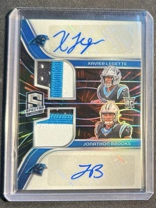 2024 Spectra Xavier Legette/Jonathan Brooks Dual RC /50 AUTO #DPA-CAR Rookie RPA - Picture 1 of 2