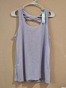 Camiseta sin mangas Gaiam grande púrpura claro espalda cruzada talla L grande NUEVA StitchFix - Imagen 1 de 6