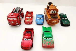 Lot Of 7 Disney Pixar Cars The Movie Mixed Characters Die Cast PVC Plastic - Picture 1 of 6
