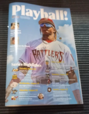 JESUS MADE program Brewers #1 prospect Wisconsin Timber Rattlers PLAYBALL - Image 1 of 2