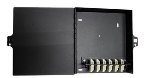12 Fiber Wall Mount w/ 6 LC/UPC Duplex Adapter Patch Only Multimode 62.5/125 OM1 - Picture 1 of 6