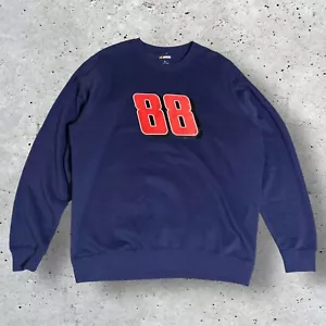 NASCAR Sweatshirt Mens XL Navy National Guard Dale Earnhardt Jr 88 Race Sweater - Picture 1 of 14
