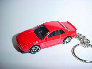 HOT 3D RED NISSAN SILVIA S13 CUSTOM KEYCHAIN keyring ornament BLING Hot Wheels - Bild 1 von 1