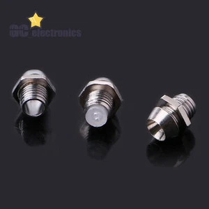 10/20PCS 3/5mm Chrome Tone Metal LED Lamp Holder Panel Display Accessory Silver - Picture 1 of 14