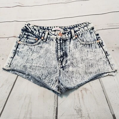 Refuge Jean Shorts Size 2 W27"xL2.5" Acid Washed Denim Cut Offs Daisy Dukes Blue - Image 1 of 4