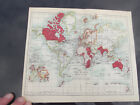 Original Vintage Map - The World - British Possessions - Circa 1906 10" x 8 1/4"