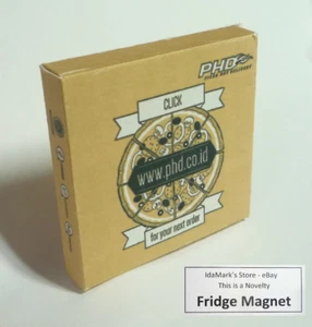 PIZZA HUT PHD Delivery Take Away Box FRIDGE MAGNET Novelty Indonesia 3D 2" Wide - Imagen 1 de 13