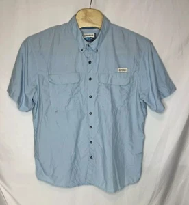 Magellan Outdoors Fish Gear Shirt- Size 2XL- Light Blue -Short Sleeve- Vented - Picture 1 of 16