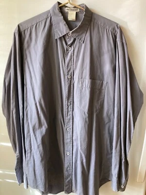 Camisa De Colección ISSEY MIYAKE HECHA EN JAPÓN L Azul-Gris Algodón Manga Larga Foto 1 de 4