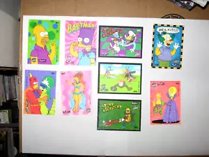 1994 THE SIMPSONS SERIES 2 INSERT WIGGLE 9 CARD LENTICULAR SET BART HOMER CRUSTY - Picture 1 of 13
