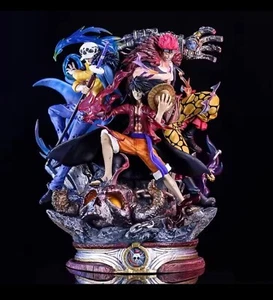 Monkey D Luffy Rubber Trafalgar Law Eustass Kidd figure character One Piece - Foto 1 di 2