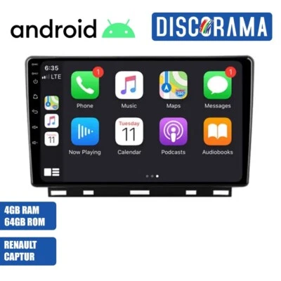 AUTORADIO ANDROID 4/64GB RENAULT CAPTUR 2019-2021 STEREO AUTO TOUCH 9" WIFI NAVI - Immagine 1 di 4