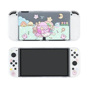 Pink Nintendo Switch OLED Case Cover Kawaii Accessories For Joycon Controller - Picture 1 of 8