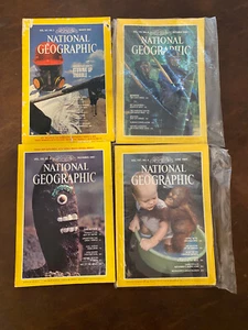 Lot 4 National Geographic Magazines 1980s - Picture 1 of 1