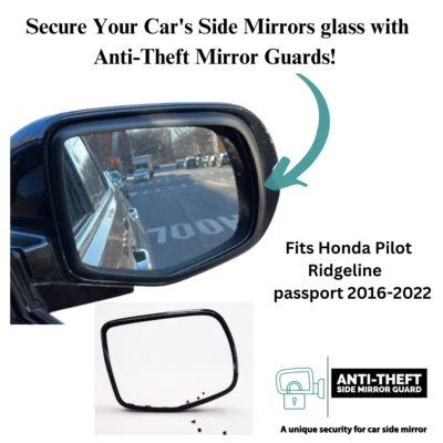 Protectores de espejo retrovisor lateral antirrobo para Honda Pilot/Ridgeline/passport 2016-2022 Foto 1 de 4