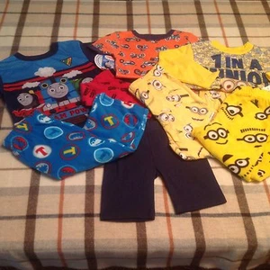 NWT Boy's PJ sets mix lot 2T-3T-4T Thomas&friends Despicable Me2 Minion Carters - Picture 1 of 8