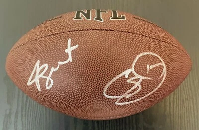 Jameis Winston Charlie Ward Autographed Wilson Football Florida State/ JSA - Image 1 of 3