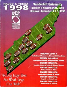 1998 Clinic Bowl Program - Tennessee State Football Championships - Picture 1 of 2