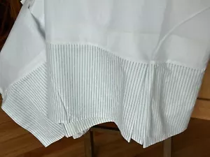 Custom made KING 14" drop LIGHT BLUE TICKING Stripe TAILORED SPLIT Bed Skirt - Picture 1 of 2