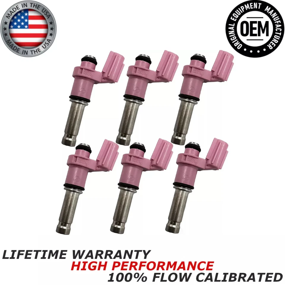 Inyectores de combustible X6 nuevos genuinos OEM DENSO para Lexus IS350 2006-2018 3,5 L V6 Foto 1 de 4