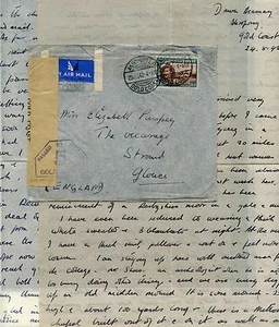 GOLD COAST AKROPONG EASTERN PROVINCE 1942 LETTER..TEACHER 1/3 AIRMAIL CENSORED - Bild 1 von 8