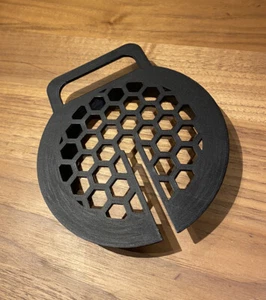 5” Ice Fishing - Hole Guard - Safety Cover Grate Black Plastic Heavy Duty - Picture 1 of 3