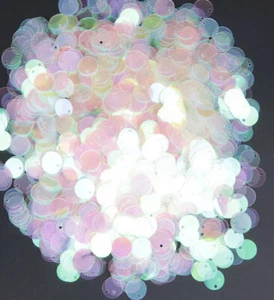 10mm Transparent Ab clear Sequin Flat Round PVC Loose Sequins Sew on 5gms - Picture 1 of 2