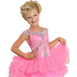 Infant toddle kids mini party pageant dress cupcake ball gowns Tutu Dance Custom - Picture 1 of 5