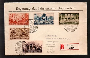 Liechtenstein 1942 set Duke of Montford-Werdenberg stamps (Michel 202/06) used o - Picture 1 of 2