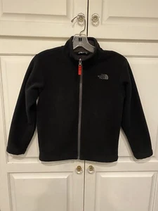 The North Face Jacket Youth Small 7/8 Full Zip Black Sherpa Lined Fleece Unisex - Picture 1 of 8