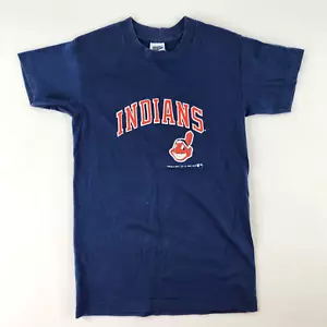 VTG 1987 MLB Cleveland Indians T-Shirt Kids Women Chief Wahoo Single Stitch - Picture 1 of 12