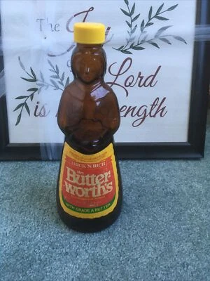MRS BUTTERWORTH'S GLASS BOTTLE 24 OZ YELLOW LID - Image 1 of 4