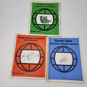 1980 Ford Escort Lynx Manual Lot of 3 - Transaxle Brakes Electrical Climate - Picture 1 of 8