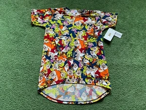 LULAROE DISNEY SNOW WHITE & THE SEVEN DWARFS PAJAMA TOP PJ SHIRT SIZE 8 NEW - Picture 1 of 8