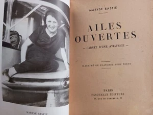 AVIATION MARYSE BASTIE 1937 AILES OUVERTES CARNET D'UNE AVIATRICE GRAVURES - Picture 1 of 5