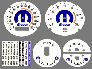 Premium Dash Decal 71-74 B-Body Rallye FULL KIT 150MPH BLUE/WHITE MOPAR - Picture 1 of 1