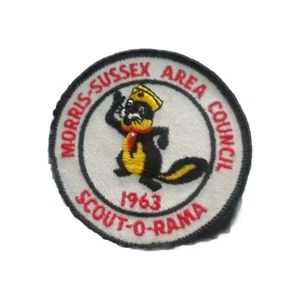 1963 Scout-O-Rama Skunk Morris-Sussex Area Council 3 Inch Round Patch BSA - Picture 1 of 2