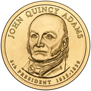 2008 P John Quincy Adams Presidential Dollar From Mint Roll - Picture 1 of 5