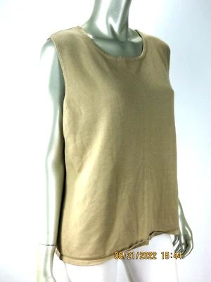 VICTOR COSTA случай размер 1 X акриловый/хлопок хаки бежевый свитер жилет пуловер - Изображение 1 из 4