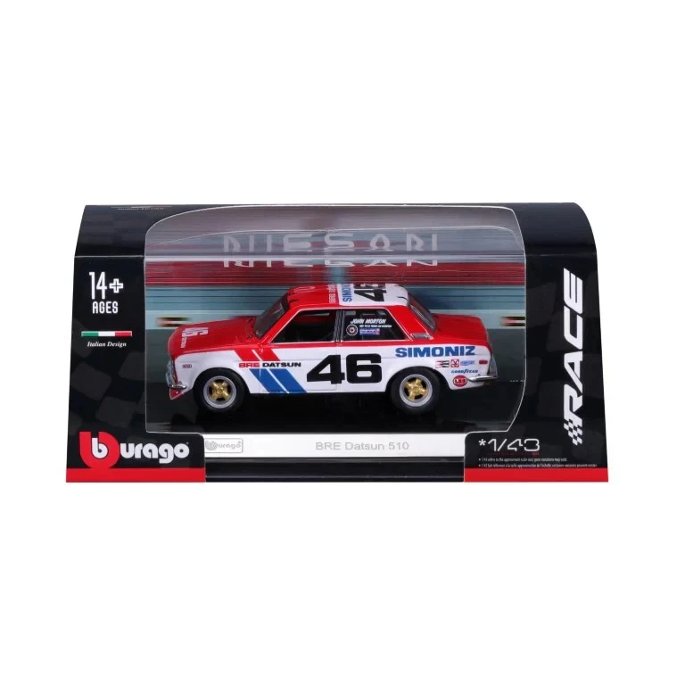 18-38301 Bburago Race - Bre Datsun 510 - Scala 1 43