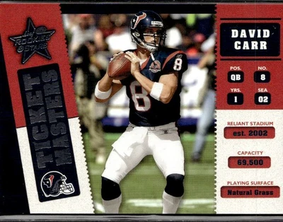 2002 Leaf Rookies Stars /2500 David Carr, Jabar Gaffney Texans #TM-11 - Image 1 of 2