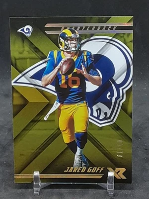 JARED GOFF 2018 PANINI XR GOLD #1/10 RAMS BOOKEND QQ - Image 1 of 2