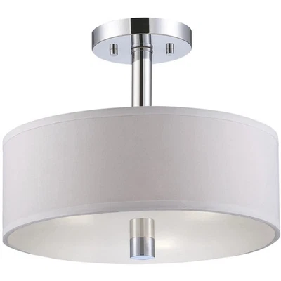  Designers Fountain Cordova 13 in. 2-Light Chrome Transitional Entryway Semi-B4 - Image 1 of 3